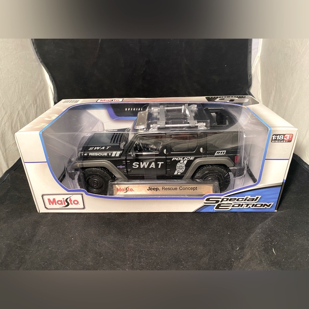 Maisto Jeep Rescue Concept Model Swat Police Car Special Edition